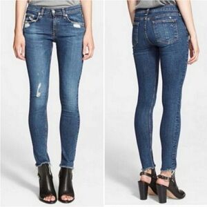 Rag & Bone La Paz distressed skinny jeans frayed hem size 28